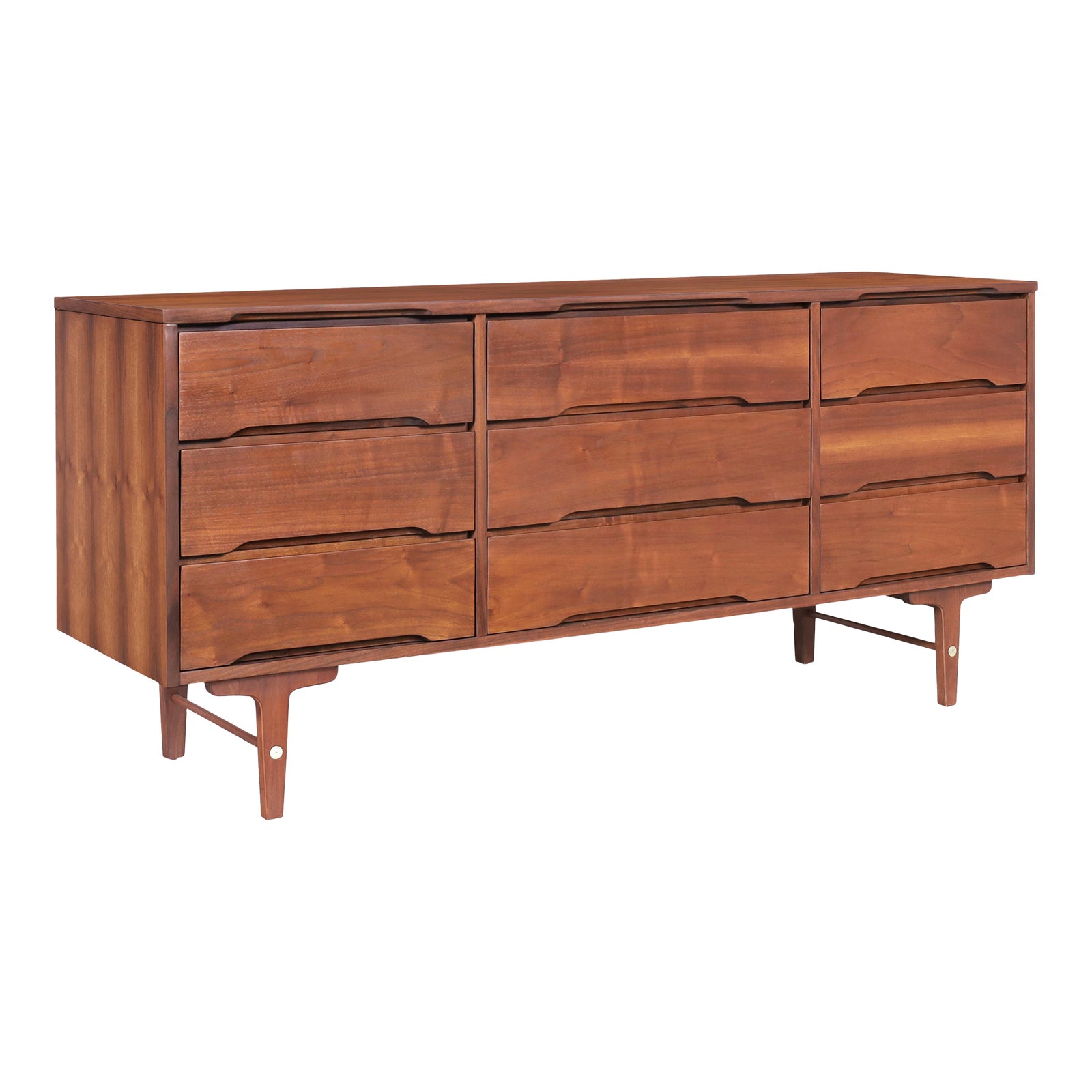 1950s Mid-Century Modern Walnut Dresser by Stanley Furniture