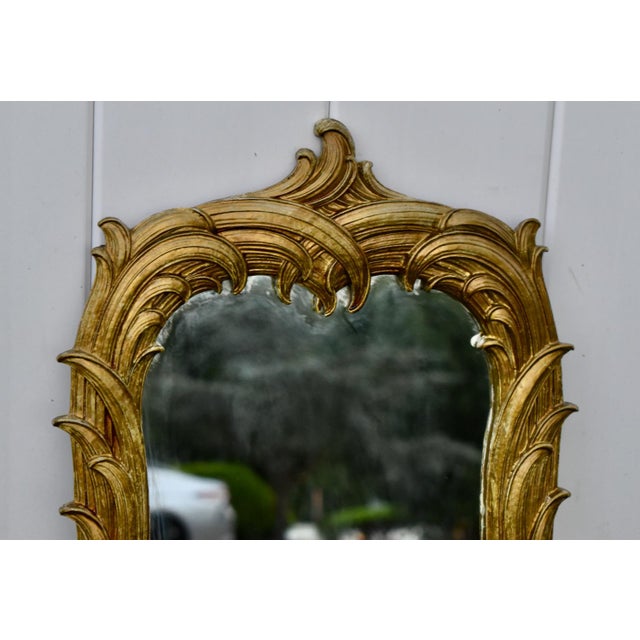 Vintage Syroco Gold Wall Mirror Ornate Hollywood Regency Rococo For Sale - Image 9 of 11
