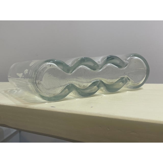 Transparent "Row" 4-Chamber Mouth-Blown Glass Vase Peter Vosding for Born in Sweden For Sale - Image 8 of 8