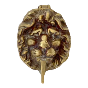 English Brass Lion Head Door Knocker