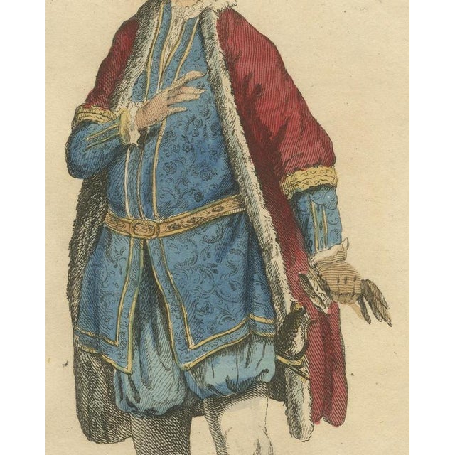 18th Century Jefferys, Habit of King Edward Vi Worn in England in 1550, Jefferys Costume Plate, 1757, Engraving For Sale - Image 5 of 8