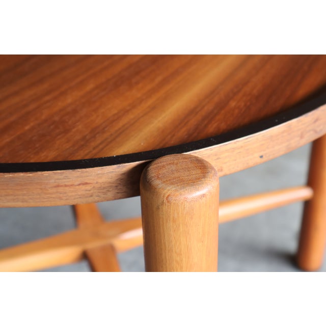 Wood Folding Tray Table Attributed to Hans Wegner, Denmark, 1960s For Sale - Image 7 of 15