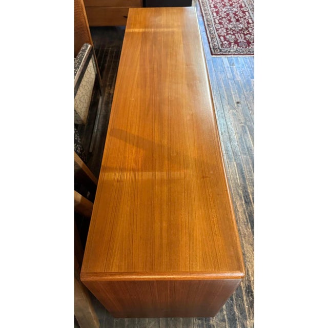 Mid 20th Century Danish Modern Teak Credenza by Dyrlund With Tambour Doors For Sale In New York - Image 6 of 17