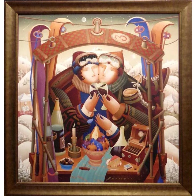 "Enchanted Journey" Contemporary Figurative Hand Signed Giclee on Canvas by Anton Arkhipov, Framed For Sale