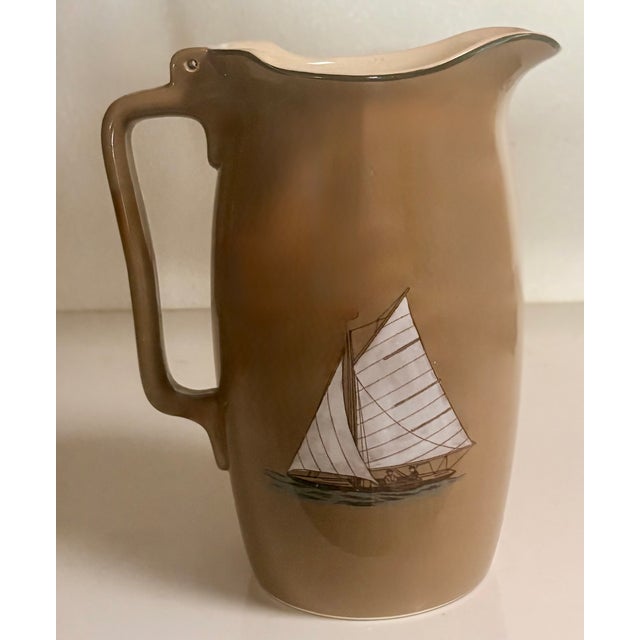 Staffordshire Creamware Liverpool Inspired Pitcher With Sailing Ship For Sale - Image 12 of 12