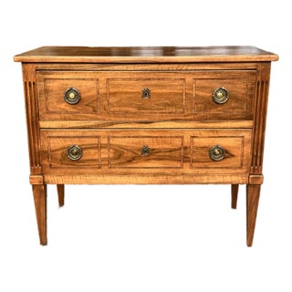French 19th Century Louis XVI Walnut Chest of Drawers or Commode For Sale