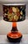 Vintage German Table Lamp with Orange-Brown Ceramic Base and Fabric Shade, 1970s For Sale - Image 4 of 8