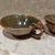 AMBIANIC presents 1980 Set of Two Sculptural Brown Cups Abstract Art Pottery Signed Melching 2 tall x 4.5 w x 5.38 d...