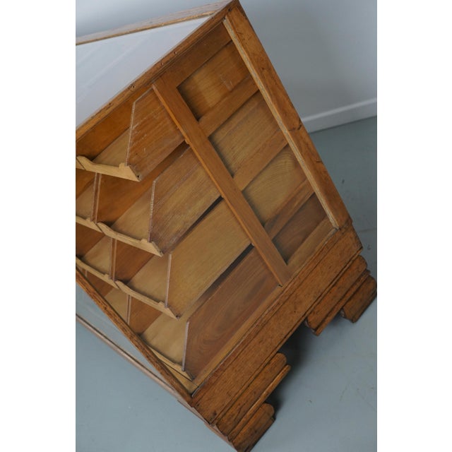 Antique British Oak Haberdashery Cabinet, 1930s For Sale - Image 17 of 18