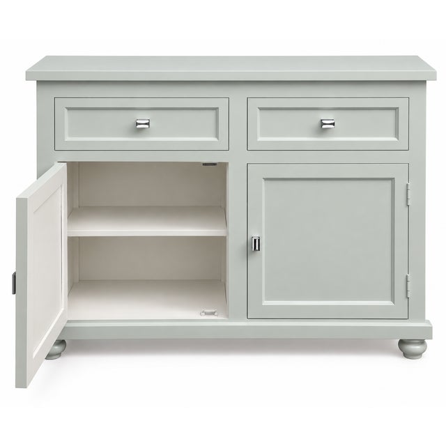 2000 - 2009 Two-Door Sideboard Cabinet – Painted in Sherwin-Williams Sea Spray For Sale - Image 5 of 7