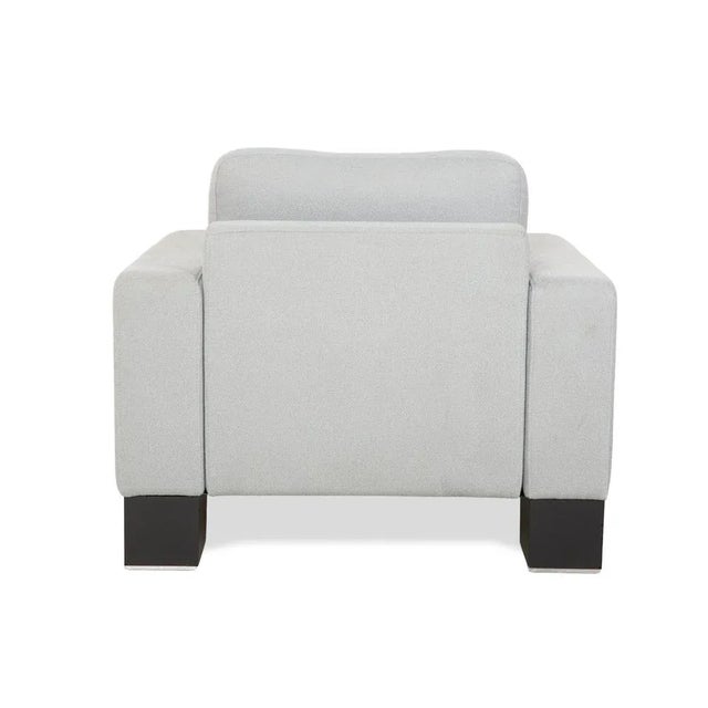 Rolf Benz Ego Fabric Armchair Light Grey Blue For Sale - Image 15 of 17