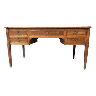 Louis XVI Style Desk in Walnut Wood, 1800s For Sale