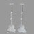 19th Century European Bronze Silver Plated Pricket Sticks Ball feet - A Pair For Sale - Image 13 of 13
