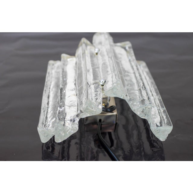 German Glass Wall Sconce from Fischer Leuchten, 1970s For Sale - Image 6 of 13