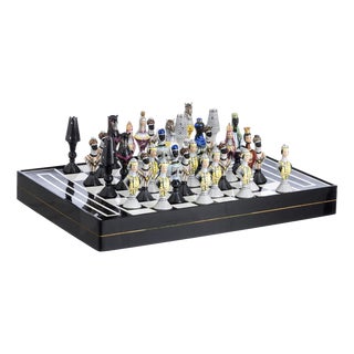 Porcelain Chess Set from Vista Alegre, Set of 33 For Sale