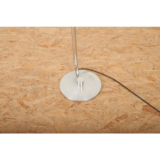 Counterbalance Floor Lamp in Chrome-Plated Metal with Aluminum Cylinder Shade For Sale - Image 10 of 11