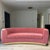 Metal Contemporary ModShop Custom Coral Velvet Curved Sofa For Sale - Image 7 of 7