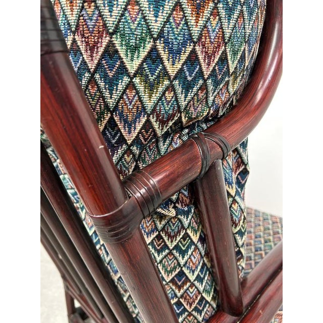 Set of Mid-Century Modern Bamboo Wingchair with Ottoman from Gervasoni, 1970s For Sale - Image 15 of 18