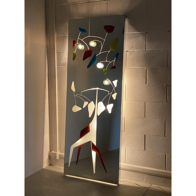 Backlit Mirror Coat Rack, 1980s For Sale - Image 4 of 18