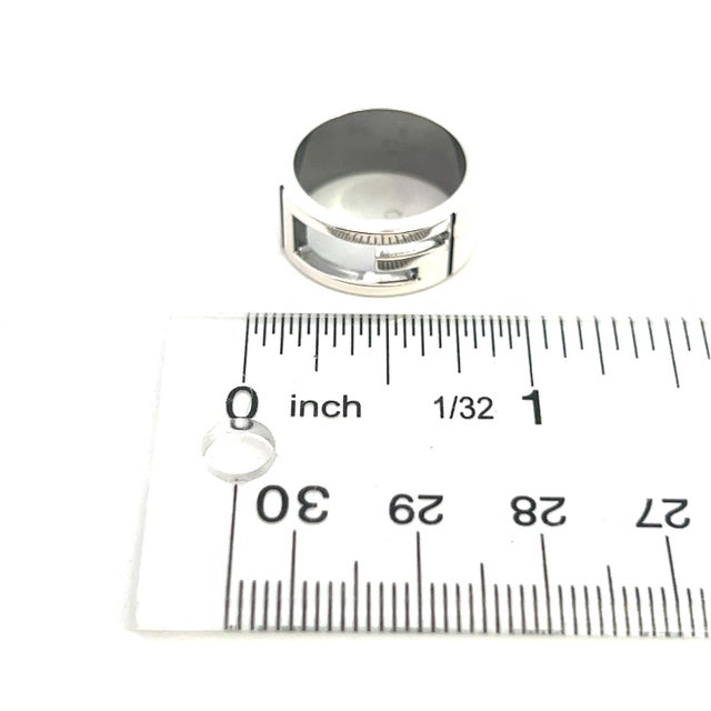 1990s 1990s Gucci Estate Ring Size 5.5 Sterling Silver 8 mm For Sale - Image 5 of 5