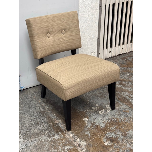 2000 - 2009 Crate & Barrel Mid-Century Modern Style Slipper Chair For Sale - Image 5 of 12