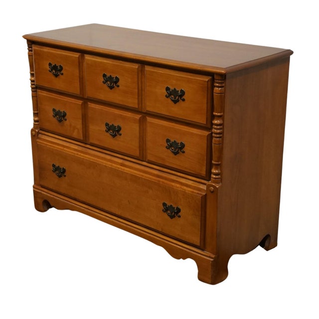 BALLMAN CUMMINGS of Fort Smith, AR Solid Maple Early American Colonial Style 44" Three Drawer Dresser 33" High 44" Wide...