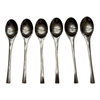 Dansk 'Odin' Stainless Steel Flatware Jens Harald Quistgaard- 6 Spoons For Sale