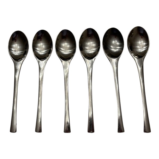 Dansk 'Odin' Stainless Steel Flatware Jens Harald Quistgaard- 6 Spoons For Sale