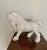 Late 20th Century Vintage Crackle Finish Ceramic Cream Color Horse Figure For Sale - Image 5 of 6