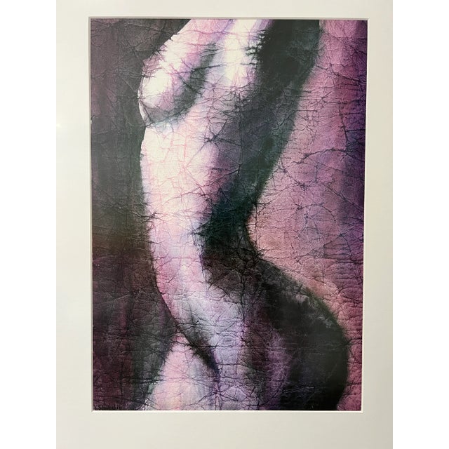 1980s Nude Woman Silhouette Original Painting, Matted and Framed - Set of 2 For Sale - Image 10 of 12