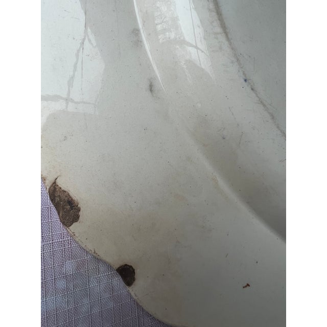 19th Century Victorian Staffordshire Blue Transfer-Printed “Canova” Platter For Sale - Image 11 of 13