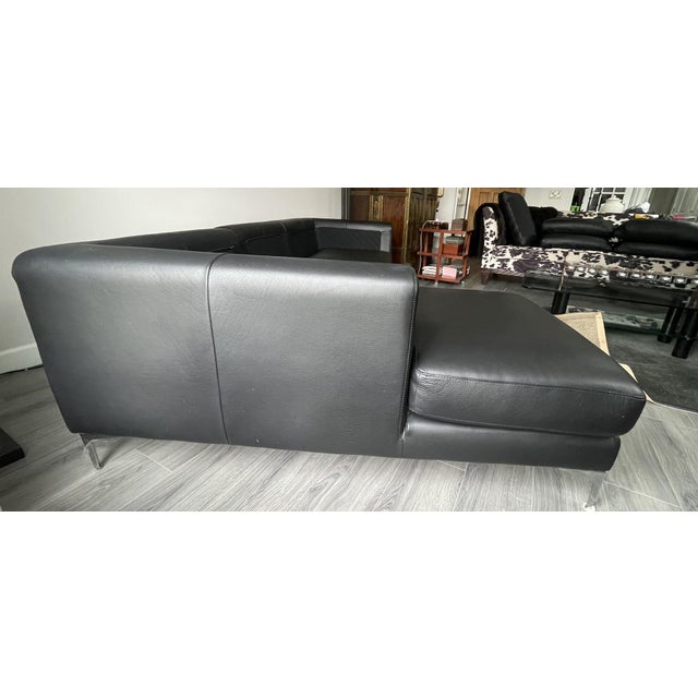 Design Within Reach Leather Sectional Couch For Sale In New York - Image 6 of 10