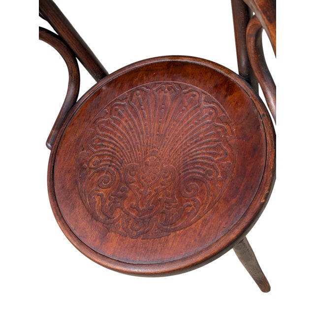 Antique Bentwood Armchair by Fischel For Sale In Los Angeles - Image 6 of 7