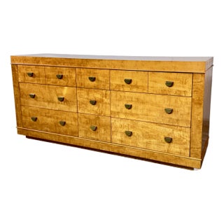 White Ash Burl 11 Drawer Low Dresser by Lane Altivista For Sale
