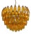 Vintage Murano Glass Chandelier with 111 Amber Poliedri, 1990s For Sale