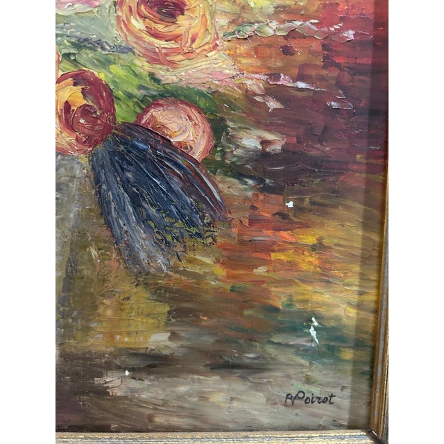 R Poirot, Bouquet, 1950s, Oil on Canvas For Sale - Image 9 of 16