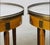 Brown 1940s Pair of Louis XVI Style Bouillotte Tables With Marble Tops & Brass Gallery – Two-Tier Drink Tables For Sale - Image 8 of 10
