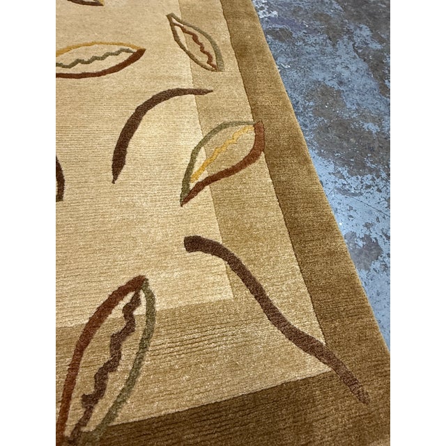 Abstract 5Ft × 7Ft 6in Tony Kitz Gallery Wool Area Rug For Sale - Image 3 of 12