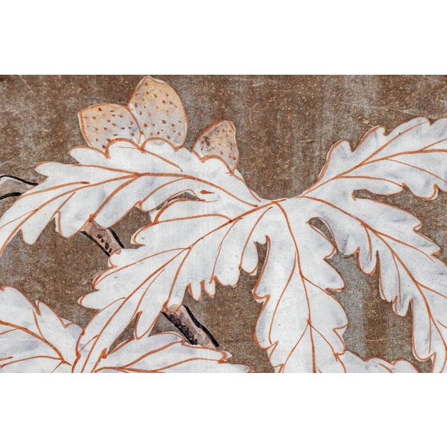 Large Scale Framed Chinoiserie Wallpaper Panel. Rich botanical detail, finely observed wildlife, and a sophisticated color...