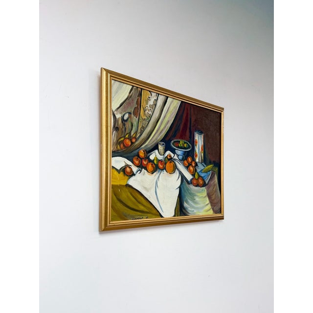 Vintage Original Signed by Leonello 1965 Fruit Still Life Acrylic Canvas For Sale - Image 4 of 8