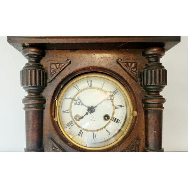 Antique Junghans German Regulator Wall Clock with Pendulum, 1890 For Sale - Image 10 of 15