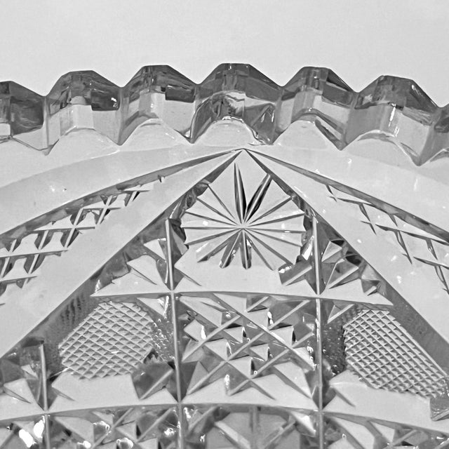 Early 20th Century American Brilliant Deep Cut Crystal Bowl For Sale - Image 6 of 11