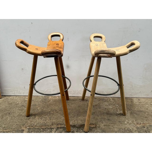 Bar Stools by Sergio Rodriguez, 1970s, Set of 2 For Sale - Image 5 of 7