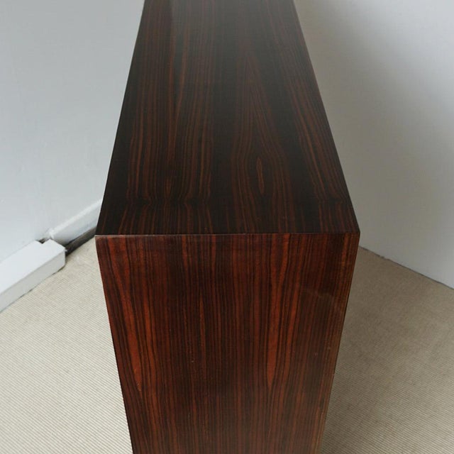 Brown Art Deco Bookcase Cabinet in Macassar Ebony, 1920s For Sale - Image 8 of 12