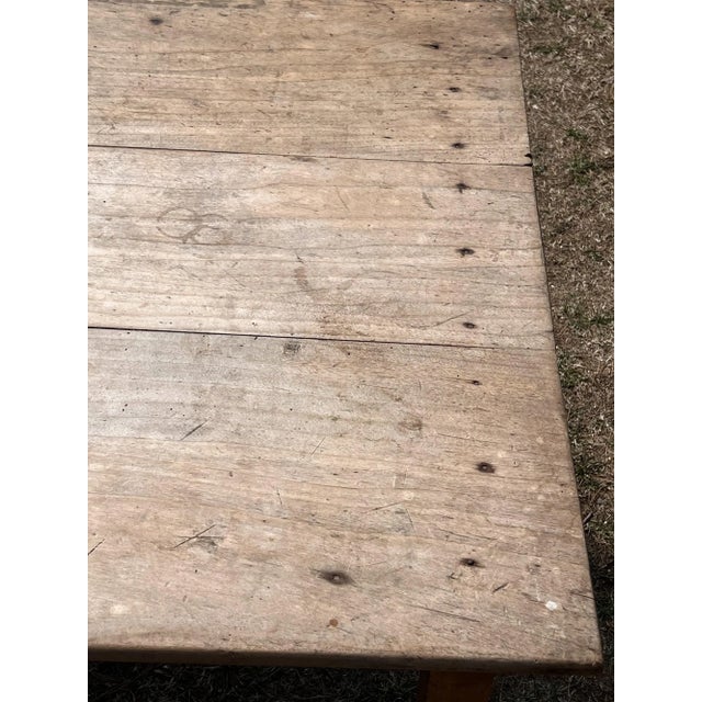Brown Early 19th Century Provincial Farmhouse Work Table, Scrubbed Fruitwood For Sale - Image 8 of 13