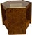 Milo Baughman 1960s Italian Hollywood Regency Burlwood Hexagon Coffee Accent Table For Sale - Image 4 of 4
