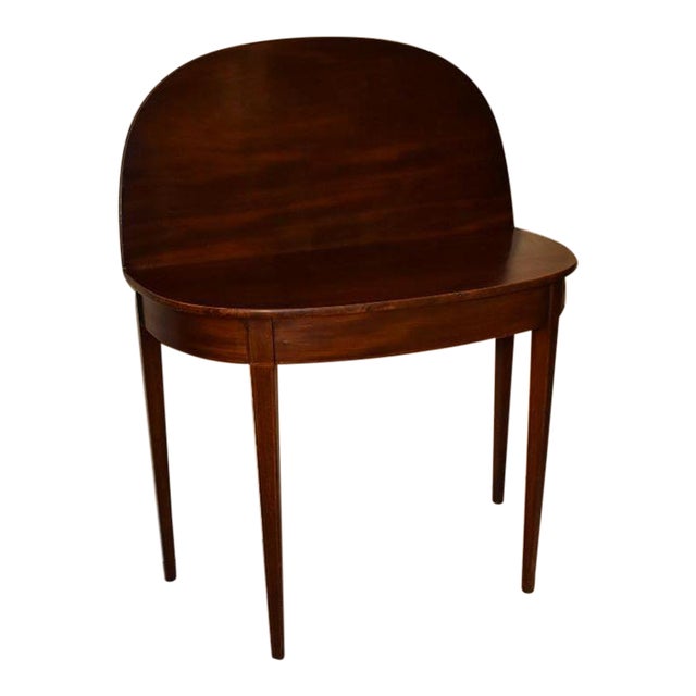 Antique English Hepplewhite, "D" End Game Table or Card Table, 18th Century For Sale
