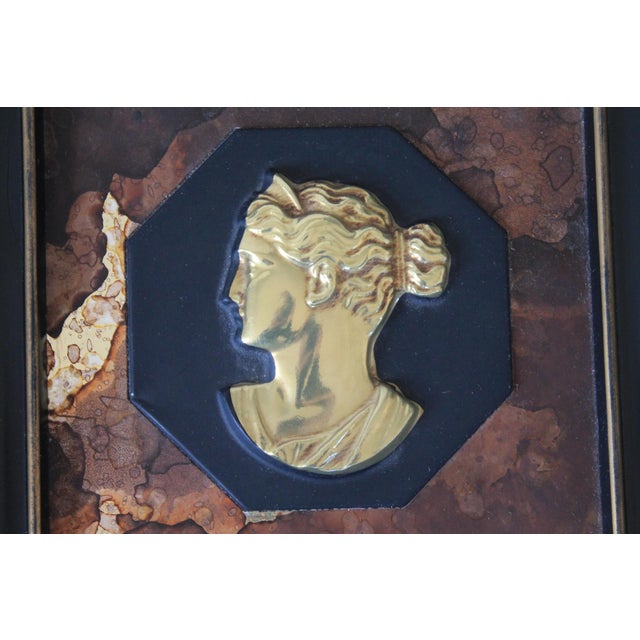 Framed Vintage Silhouette Art Pieces - A Pair For Sale - Image 10 of 12