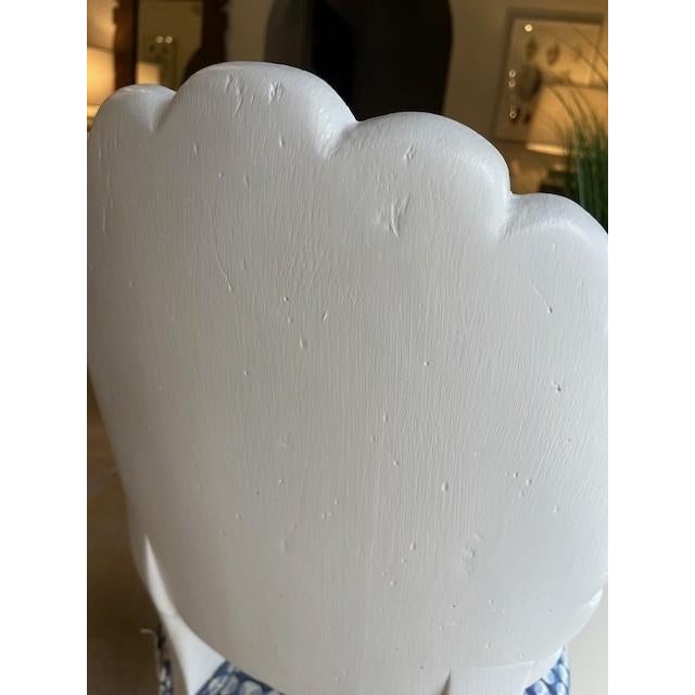 Late 20th Century Grotto Italian Style Shell Back Dining Side Chairs For Sale - Image 4 of 9