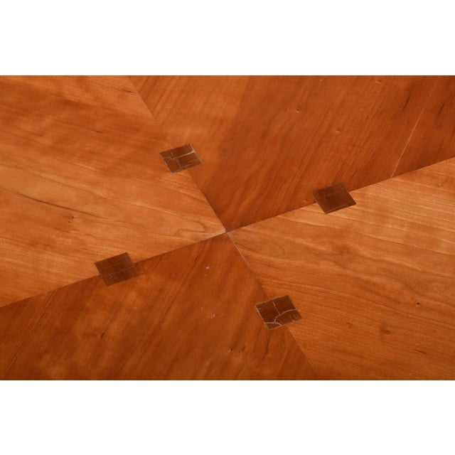 Mid 20th Century Charles Gwathmey Inlaid Cherry Circular Dining Table For Sale - Image 4 of 4